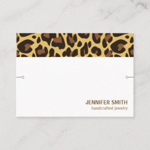 Din Logotyp Classic Leopard Print Bracelet Holder Visitkort