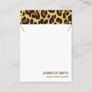 Din Logotyp Classic Leopard Print Necklace Holder Visitkort
