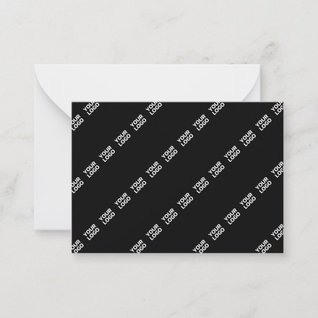 Din Logotyp, design eller fotoformad diagonalt Anteckningskort (Framsida)