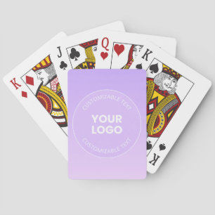 Din Logotyp Diskret lavender Ombre-gradient Casinokort