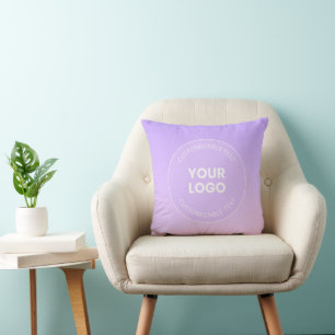 Din Logotyp Diskret lavender Ombre-gradient Kudde