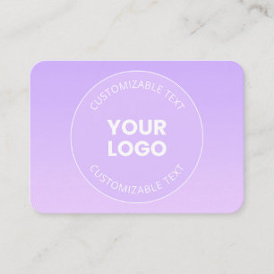 Din Logotyp Diskret lavender Ombre-gradient Visitkort