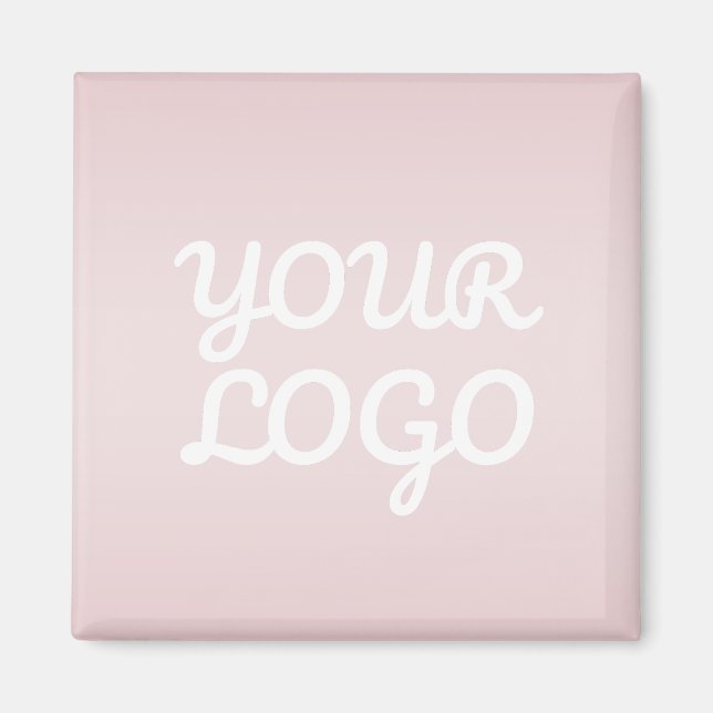 Din logotyp & elegant modern blush rosa ombré magnet (Framsidan)