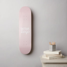 Din logotyp & elegant modern rosenskär ombré mini skateboard bräda 18,5 cm