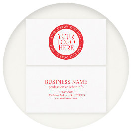 Din Logotyp eller annan bild | Julvit och röd Visitkort