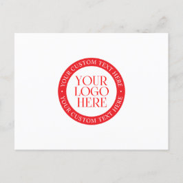 Din Logotyp eller annan bild | Julvit och röd Vykort