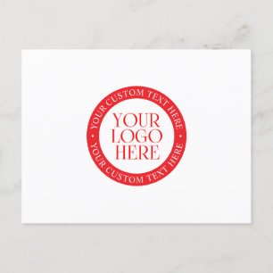 Din Logotyp eller annan bild   Julvit och röd Vykort