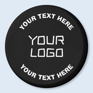 Din Logotyp eller bild och redigerbar text Svart Magnet