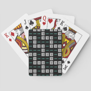 Din Logotyp eller bild Zig Zag Mönster w/Två bil Casinokort