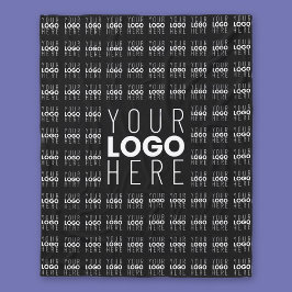 Din Logotyp eller bildkompilerad Mönster-Logotyp f Fleecefilt