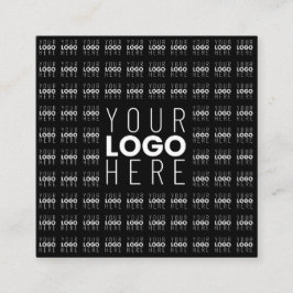 Din Logotyp eller bildkompilerad Mönster-Logotyp f Fyrkantigt Visitkort