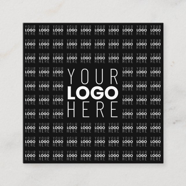 Din Logotyp eller bildkompilerad Mönster-Logotyp f Fyrkantigt Visitkort (Framsida)