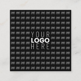 Din Logotyp eller bildkompilerad Mönster-Logotyp f Fyrkantigt Visitkort