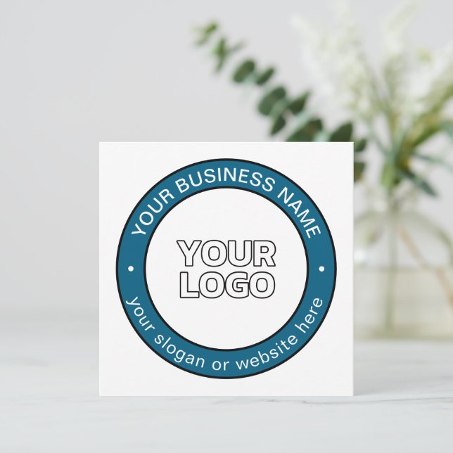 Din logotyp eller design & anpassningsbar cirkulär anteckningskort (Stående Fram)