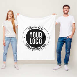 Din Logotyp eller design | Fet redigerbar text Fleecefilt