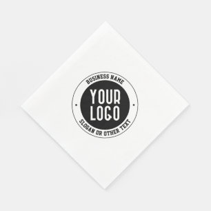 Din Logotyp eller design Fet redigerbar text Pappersservett
