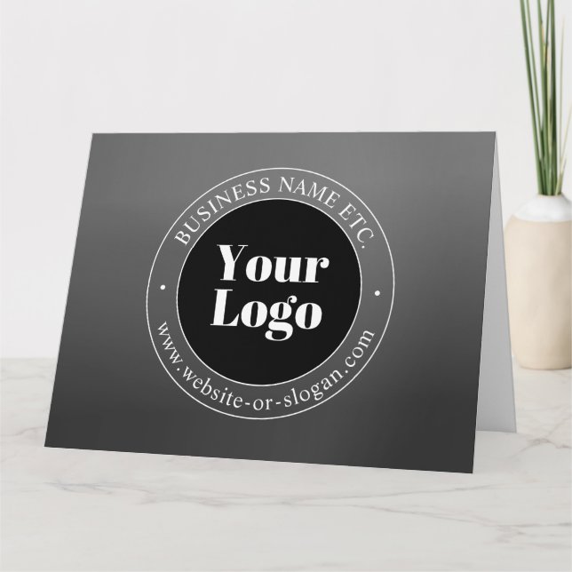 Din Logotyp eller design och redigerbar text Kort (Framsida)