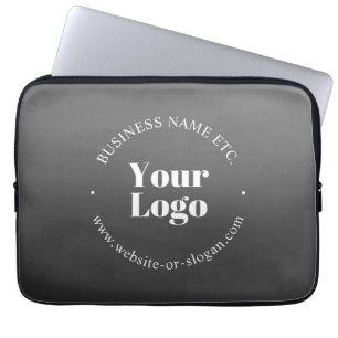 Din Logotyp eller design och redigerbar text Laptop Fodral