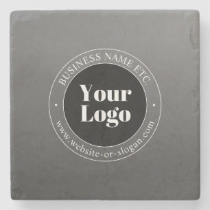 Din Logotyp eller design och redigerbar text Stenunderlägg