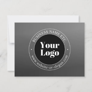 Din Logotyp eller design och redigerbar text Tack Kort