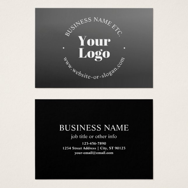 Din Logotyp eller design och redigerbar text Visitkort (Framsida & baksida)