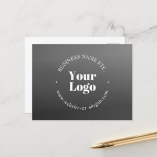 Din Logotyp eller design och redigerbar text Vykort