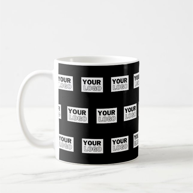 Din Logotyp eller design | Redigerbar bakgrund för Kaffemugg (Vänster)
