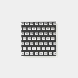 Din Logotyp eller design Redigerbar bakgrund för Post-it Block