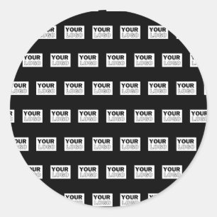 Din Logotyp eller design Redigerbar bakgrund för Runt Klistermärke