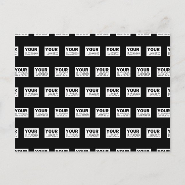 Din Logotyp eller design | Redigerbar bakgrund för Vykort (Framsida)