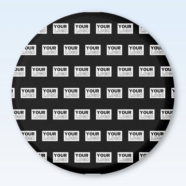 Din logotyp eller design | Redigerbar färgbakgrund Magnet (Skapare uppladdad)