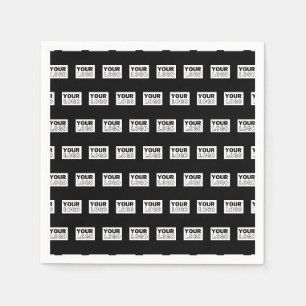 Din logotyp eller design Redigerbar färgbakgrund Pappersservett