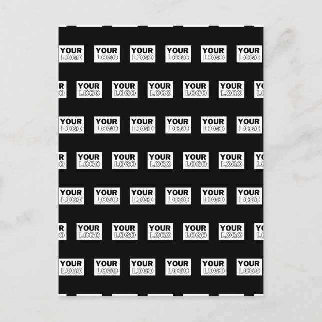 Din logotyp eller design | Redigerbar färgbakgrund Vykort (Framsida)