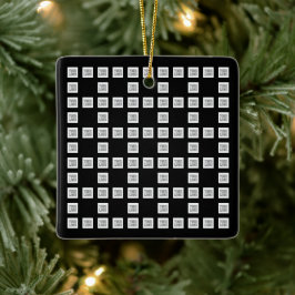 Din Logotyp eller image Unik upprepande Mönster Julgransprydnad Keramik