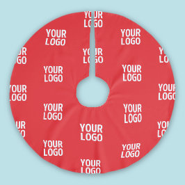 Din Logotyp eller någon bild/design som är automat Julgransmatta Borstad Polyester