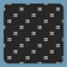 Din Logotyp eller någon bild | Diagonal Rand Fyrkantigt Klistermärke