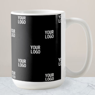 Din Logotyp eller någon bild Diagonal Rand Kaffemugg