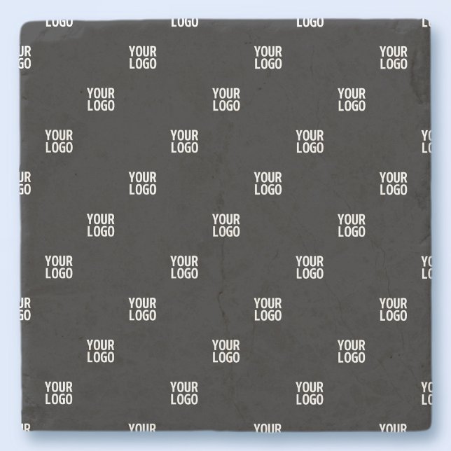 Din Logotyp eller någon bild | Diagonal Rand Stenunderlägg (Skapare uppladdad)