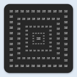 Din Logotyp eller någon design/bild | Square Mönst Fyrkantigt Klistermärke