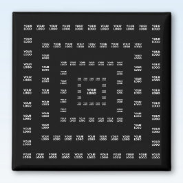 Din Logotyp eller någon design/bild | Square Mönst Magnet