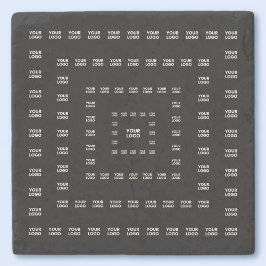 Din Logotyp eller någon design/bild | Square Mönst Stenunderlägg