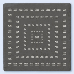 Din Logotyp eller någon design/bild Square Mönst Stenunderlägg
