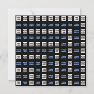 Din Logotyp eller överförd bild Geometric Mönste Anteckningskort