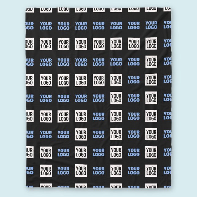 Din Logotyp eller överförd bild | Geometric Mönste Fleecefilt (Skapare uppladdad)