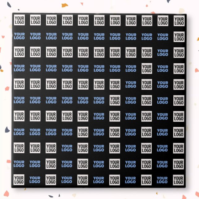 Din Logotyp eller överförd bild | Geometric Mönste Kakelplatta (Skapare uppladdad)