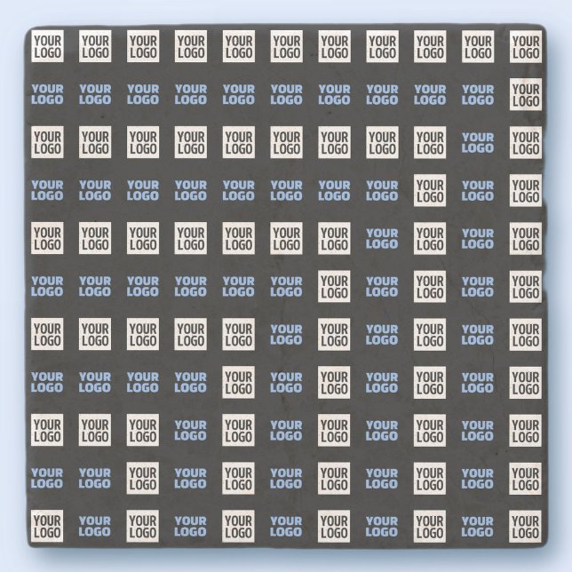 Din Logotyp eller överförd bild | Geometric Mönste Stenunderlägg (Skapare uppladdad)