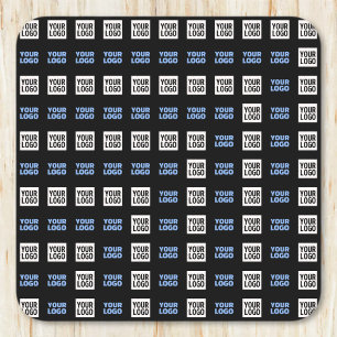 Din Logotyp eller överförd bild Geometric Mönste Underlägg Papper Kvadrat