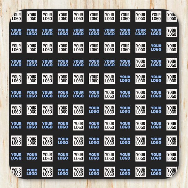 Din Logotyp eller överförd bild | Geometric Mönste Underlägg Papper Kvadrat (Skapare uppladdad)