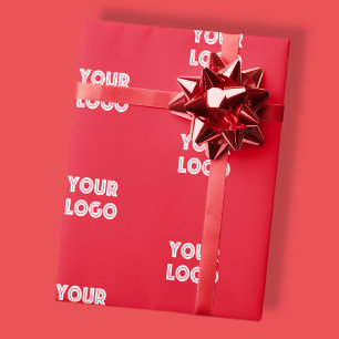 Din logotyp   Enkel Upprepad Logotyp Ersättning Rö Presentpapper