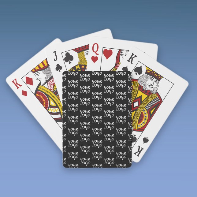 Din Logotyp | Enkel upprepande Logotyp Mönster Casinokort (Skapare uppladdad)